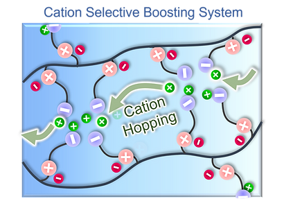 Selective ion boosting system and ion transport concept